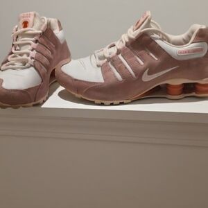 Nike Pink and White Sneakers